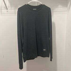 Silky oversized grey crewneck